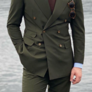 Men green suit ,men double breasted suit ,groomsmen ,wedding ,men suit, men style ,groom suit, beach wedding suit birthday gift dinner suit