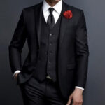 black 3 piece  Men Suit black  Wedding Suit groomsmen suit beach wedding suit black men formal suit  gift for men black tuxedo suit