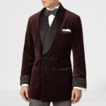 christmas gift for menMen Smoking Jacket Brown Velvet Jacket Hosting Dinner Smoking Jackets Blazer
